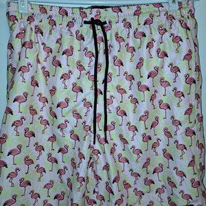 SPICY TUNA Flamingo Swim Trunks size Medium